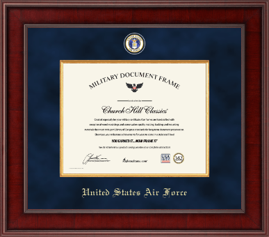 United States Air Force certificate frame - Presidential Masterpiece Certificate Frame in Jefferson