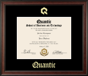 Quantic Gold Embossed Diploma Frame in Studio