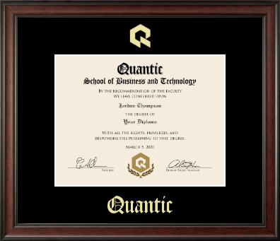 Quantic diploma frame - Gold Embossed Diploma Frame in Studio