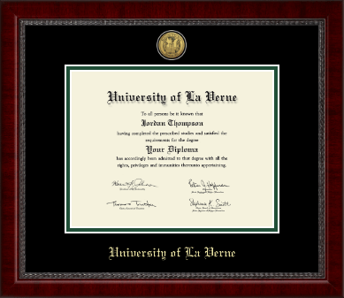 University of La Verne diploma frame - Gold Engraved Medallion Diploma Frame in Sutton