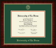 University of La Verne diploma frame - Gold Embossed Diploma Frame in Murano