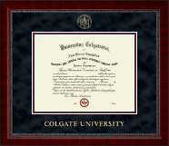 Colgate University Gold Embossed Diploma Frame in Sutton
