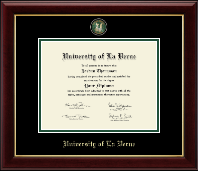 University of La Verne diploma frame - Masterpiece Medallion Diploma Frame in Gallery