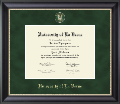 University of La Verne diploma frame - Regal Edition Diploma Frame in Noir