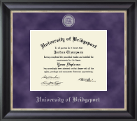 University of Bridgeport Regal Edition Diploma Frame in Noir