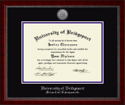 University of Bridgeport diploma frame - Silver Engraved Medallion Diploma Frame in Sutton