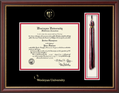 Wesleyan University diploma frame - Tassel & Cord Diploma Frame in Newport