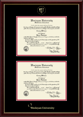Wesleyan University diploma frame - Double Diploma Frame in Galleria