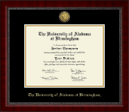The University of Alabama at Birmingham diploma frame - Gold Engraved Medallion Diploma Frame in Sutton