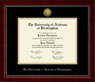 The University of Alabama at Birmingham diploma frame - Gold Engraved Medallion Diploma Frame in Sutton