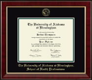The University of Alabama at Birmingham diploma frame - Gold Embossed Diploma Frame in Murano