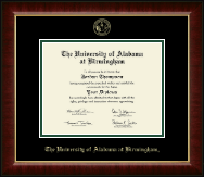 The University of Alabama at Birmingham Gold Embossed Diploma Frame in Murano