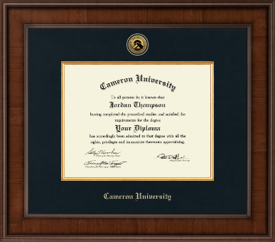 Cameron University diploma frame - Presidential Gold Engraved Diploma Frame in Madison