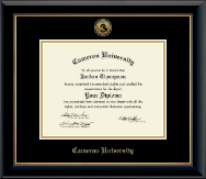 Cameron University Gold Engraved Medallion Diploma Frame in Onyx Gold