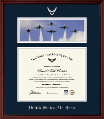 United States Air Force certificate frame - Campus Scene Certificate Frame in Camby