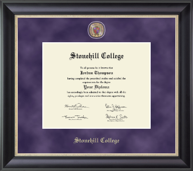 Stonehill College diploma frame - Regal Edition Diploma Frame in Noir