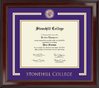 Stonehill College Showcase Edition Diploma Frame in Encore