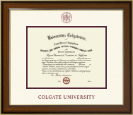Colgate University Dimensions Diploma Frame in Westwood