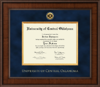 University of Central Oklahoma Presidential Gold Engraved Diploma Frame in Madison