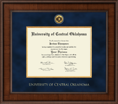 University of Central Oklahoma diploma frame - Presidential Gold Engraved Diploma Frame in Madison