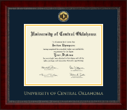 University of Central Oklahoma Gold Engraved Medallion Diploma Frame in Sutton