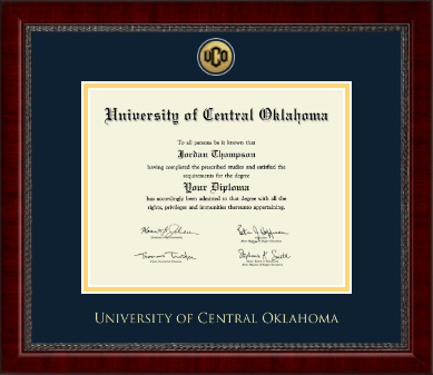 University of Central Oklahoma diploma frame - Gold Engraved Medallion Diploma Frame in Sutton