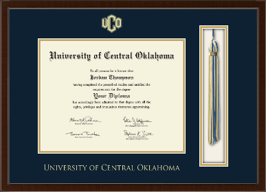 University of Central Oklahoma diploma frame - Tassel & Cord Diploma Frame in Delta