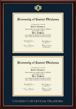 University of Central Oklahoma Double Diploma Frame in Galleria