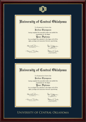 University of Central Oklahoma diploma frame - Double Diploma Frame in Galleria