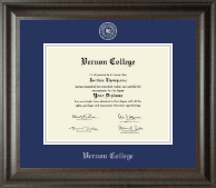 Vernon College diploma frame - Silver Embossed Diploma Frame in Acadia