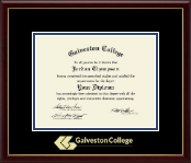 Galveston College Gold Embossed Diploma Frame in Galleria