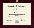 Texas Tech University diploma frame - Century Gold Engraved Diploma Frame in Cordova