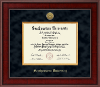 Southwestern University Presidential Gold Engraved Diploma Frame in Jefferson