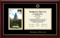 Southwestern University diploma frame - Campus Scene Diploma Frame in Gallery