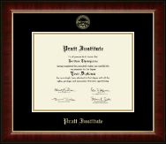 Pratt Institute diploma frame - Gold Embossed Diploma Frame in Murano