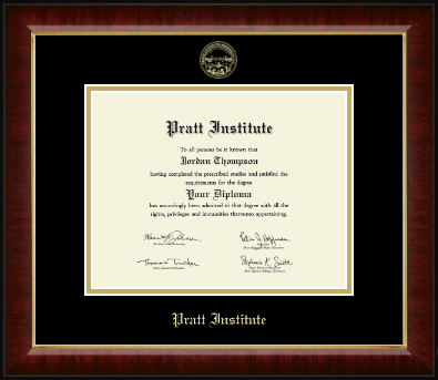 Pratt Institute diploma frame - Gold Embossed Diploma Frame in Murano