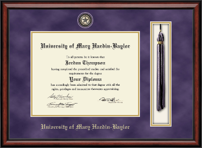 University of Mary Hardin-Baylor diploma frame - Tassel & Cord Diploma Frame in Southport
