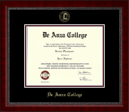 DeAnza College Gold Embossed Diploma Frame in Sutton