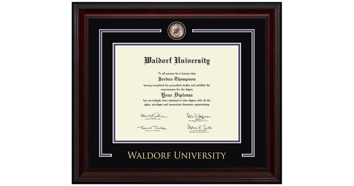 Showcase Edition Diploma Frame in Encore Waldorf University - Item
