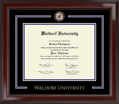 Waldorf University diploma frame - Showcase Edition Diploma Frame in Encore