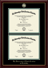 The University of North Carolina at Charlotte diploma frame - Masterpiece Medallion Double Diploma Frame in Gallery