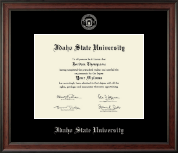 Idaho State University diploma frame - Silver Embossed Diploma Frame in Studio
