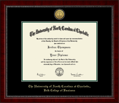 The University of North Carolina at Charlotte diploma frame - Gold Engraved Medallion Diploma Frame in Sutton