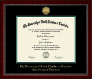 The University of North Carolina at Charlotte diploma frame - Gold Engraved Medallion Diploma Frame in Sutton