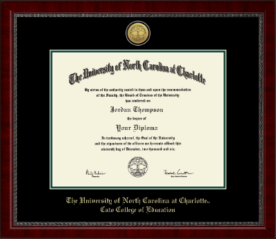 The University of North Carolina at Charlotte diploma frame - Gold Engraved Medallion Diploma Frame in Sutton