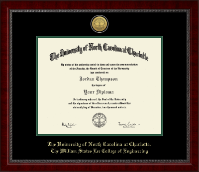 The University of North Carolina at Charlotte diploma frame - Gold Engraved Medallion Diploma Frame in Sutton