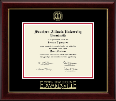 Southern Illinois University at Edwardsville diploma frame - Gold Embossed Diploma Frame in Gallery