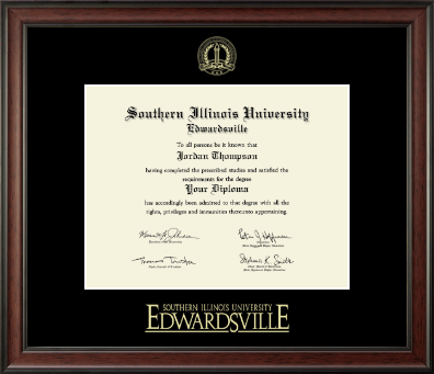 Southern Illinois University at Edwardsville diploma frame - Gold Embossed Diploma Frame in Studio
