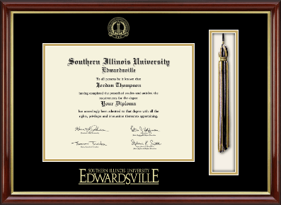 Southern Illinois University at Edwardsville diploma frame - Tassel & Cord Diploma Frame in Southport Gold