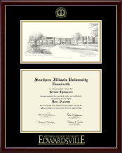 Southern Illinois University at Edwardsville diploma frame - Campus Scene Diploma Frame in Galleria